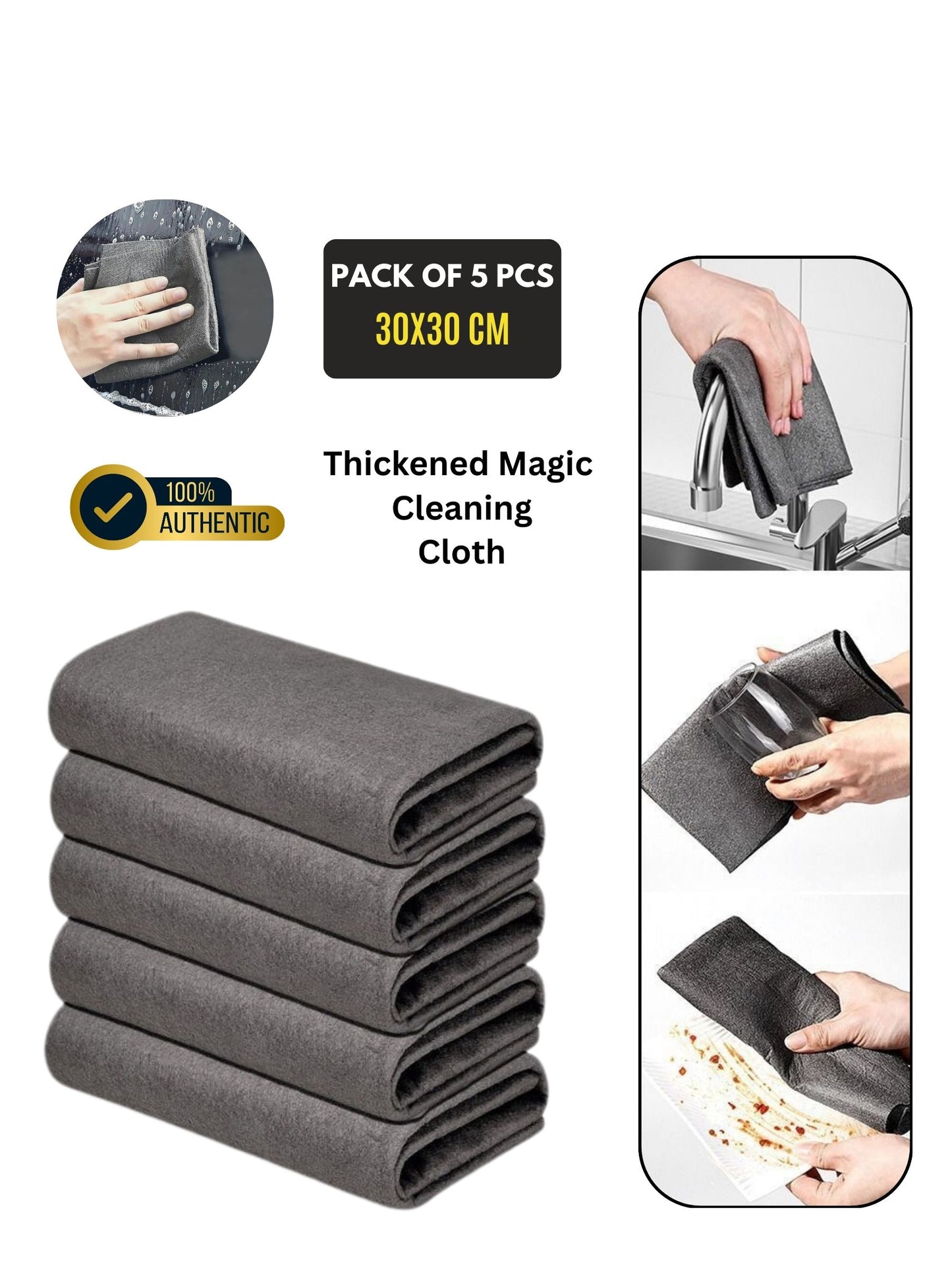 Thickened Magic Cleaning Cloth (5 Pcs)