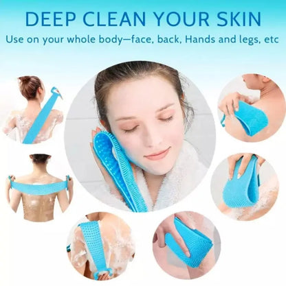 Silicone Back Scrubber Belt - Pack of 2
