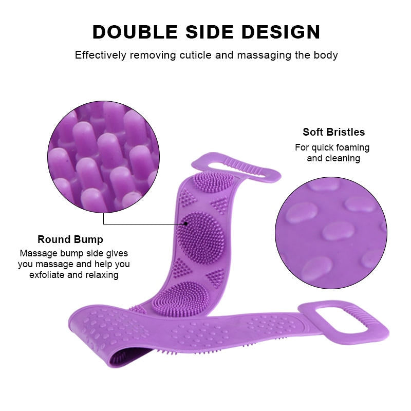 Silicone Back Scrubber Belt - Pack of 2